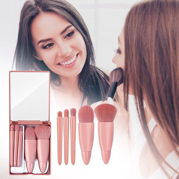 5Pcs Makeup Brushes Tool Set Cosmetic Powder Eye Shadow Foundation Blush Blending Make Up Brush Hanzuva