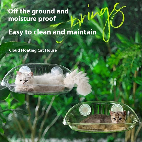 Universal Cat Climbing Frame Cat Window Sucker Hanging Bed Swing Balcony Bedside Glass Sleeping Cat Hammock Hanzuva