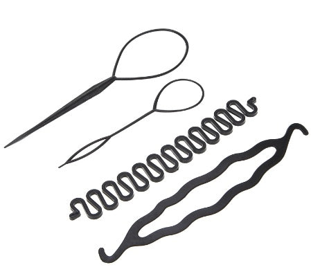Braid Hair Sponge Hair Coil Rod Double Hook Hair Dish Implement Modelling Pulls Hair Needle To Wear Hair Rod Hairdressing Hanzuva