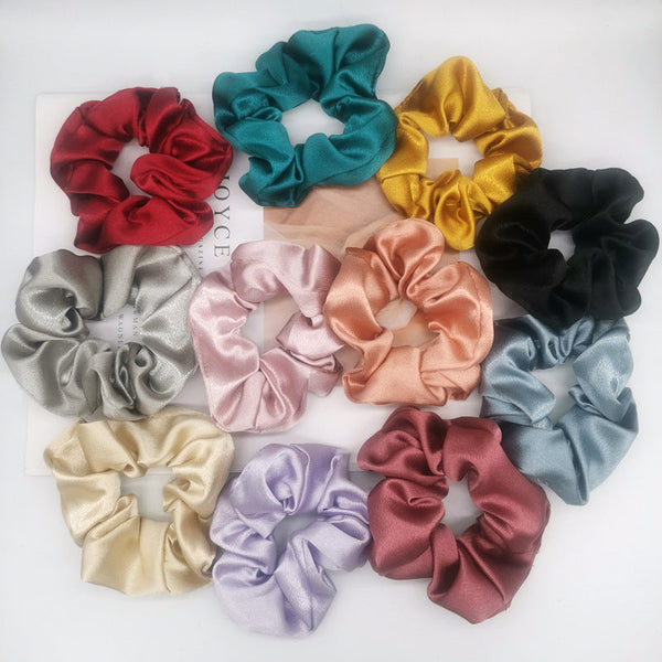 Solid Satin Large Intestine Hair Rope Hanzuva