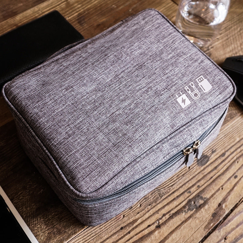Electronic storage bag cationic polyester data cable storage bag Multi-function digital package Hanzuva