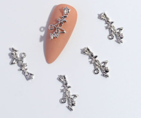 Nail Ornament Zircon Flower Tassel Chain
