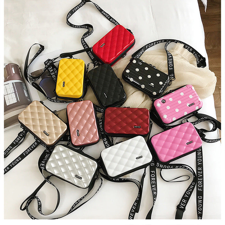 Suitcase Hard Shell Small Square Bag Women's Shoulder Bag Hanzuva