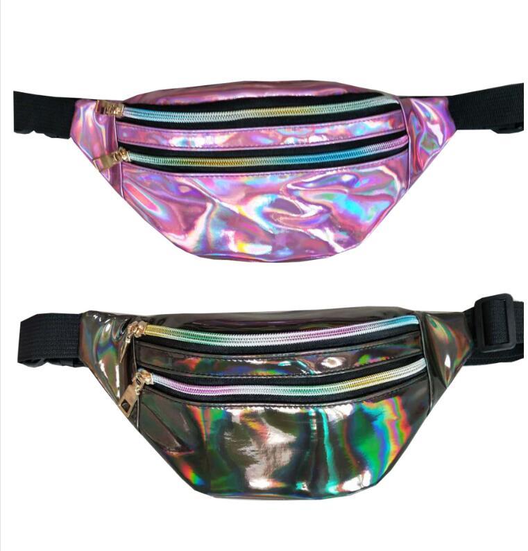 Women's new laser pockets chest bag multi-function color single shoulder slung laser sports pockets Hanzuva