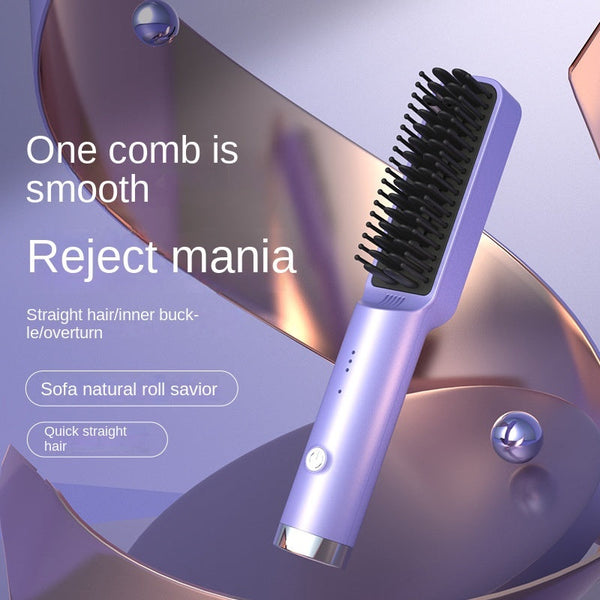 Straight Hair Comb Electric Hot Comb Straight Curly Hair Two-in-one Comb Three-speed Temperature For Different Needs Hanzuva