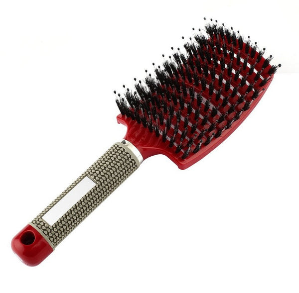 Curved Large Curved Comb, Boar Bristle Massage And Curly Hair Styling Comb Hanzuva