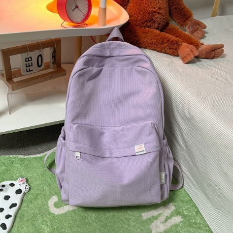 Cute Candy-colored Backpack High School Simple Large-capacity Backpack