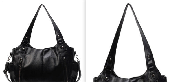 Handbag European And American Retro Solid Color Simple Texture