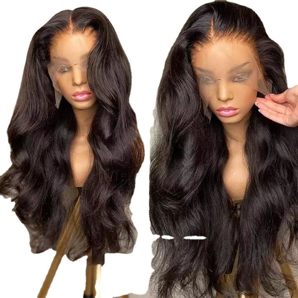Wig European And American Lace Wigs Chemical Fiber Headgear Front Lace Long Roll Hanzuva