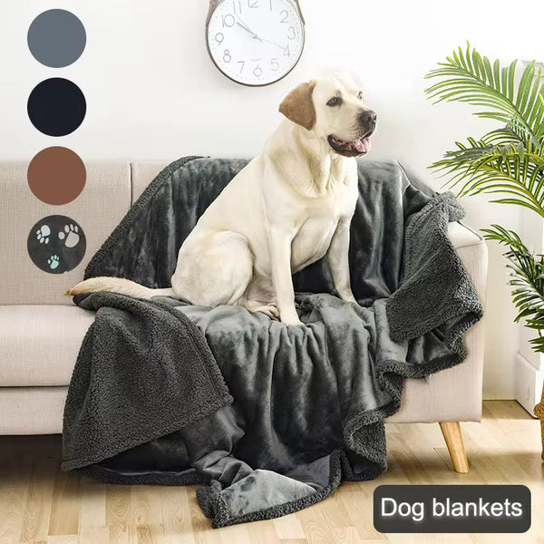 Flannel Cotton Wool Sherpa Thick Pet Blanket Dog Kennel Hanzuva
