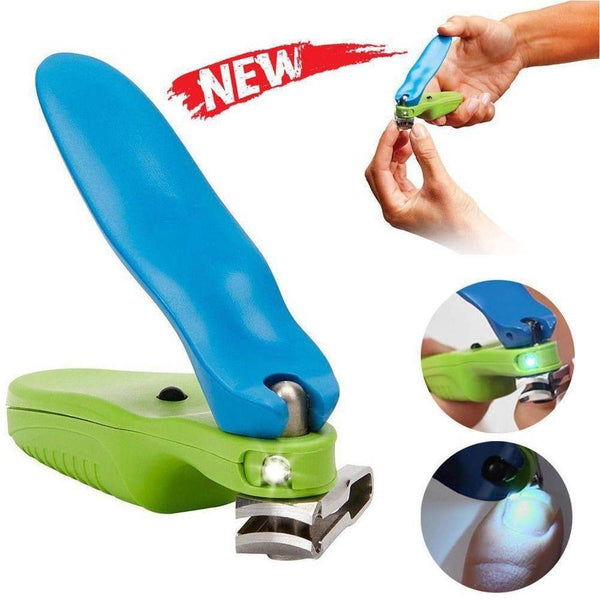 Handle 150 Degree Swivel Nail Clipper with LED Light Hanzuva