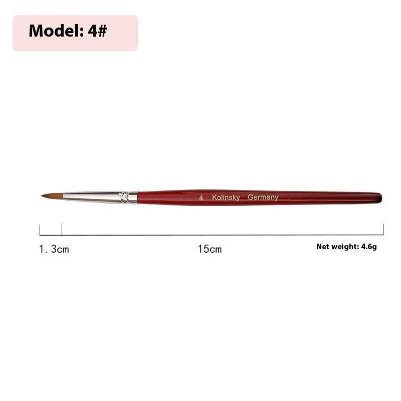Nail Art Crystal Pen With A Round Tip Made Of Rosewood