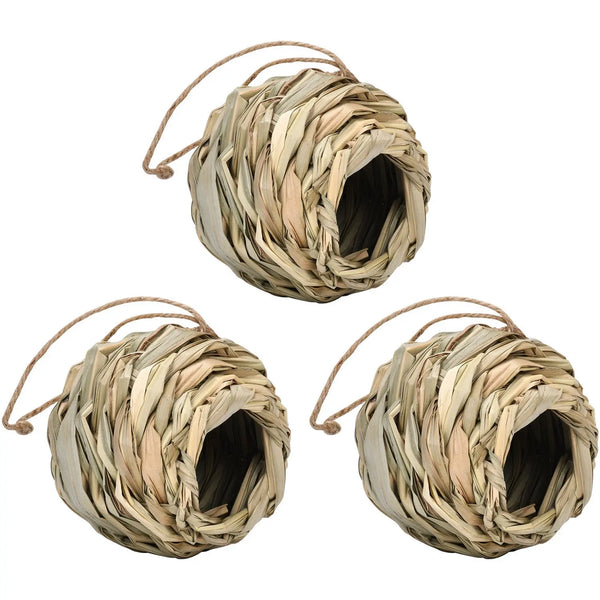 Straw Spherical Round Mouth Outdoor Bird Nest - Hanzuva