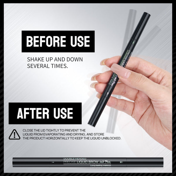 Two Fork Eyebrow Pencil Waterproof Sweat-proof Wild Eyebrow Double Head 2 In1 Eyebrow Pencil Liquid Hanzuva