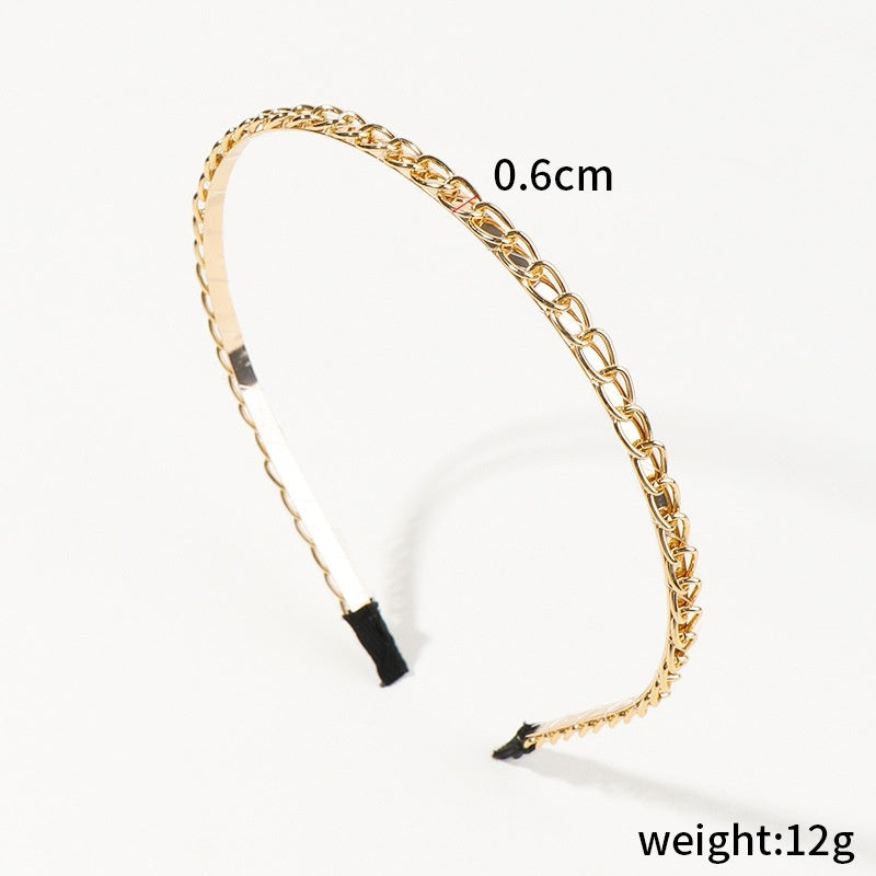 Big Chain Alloy Headband Simple Headband All-match