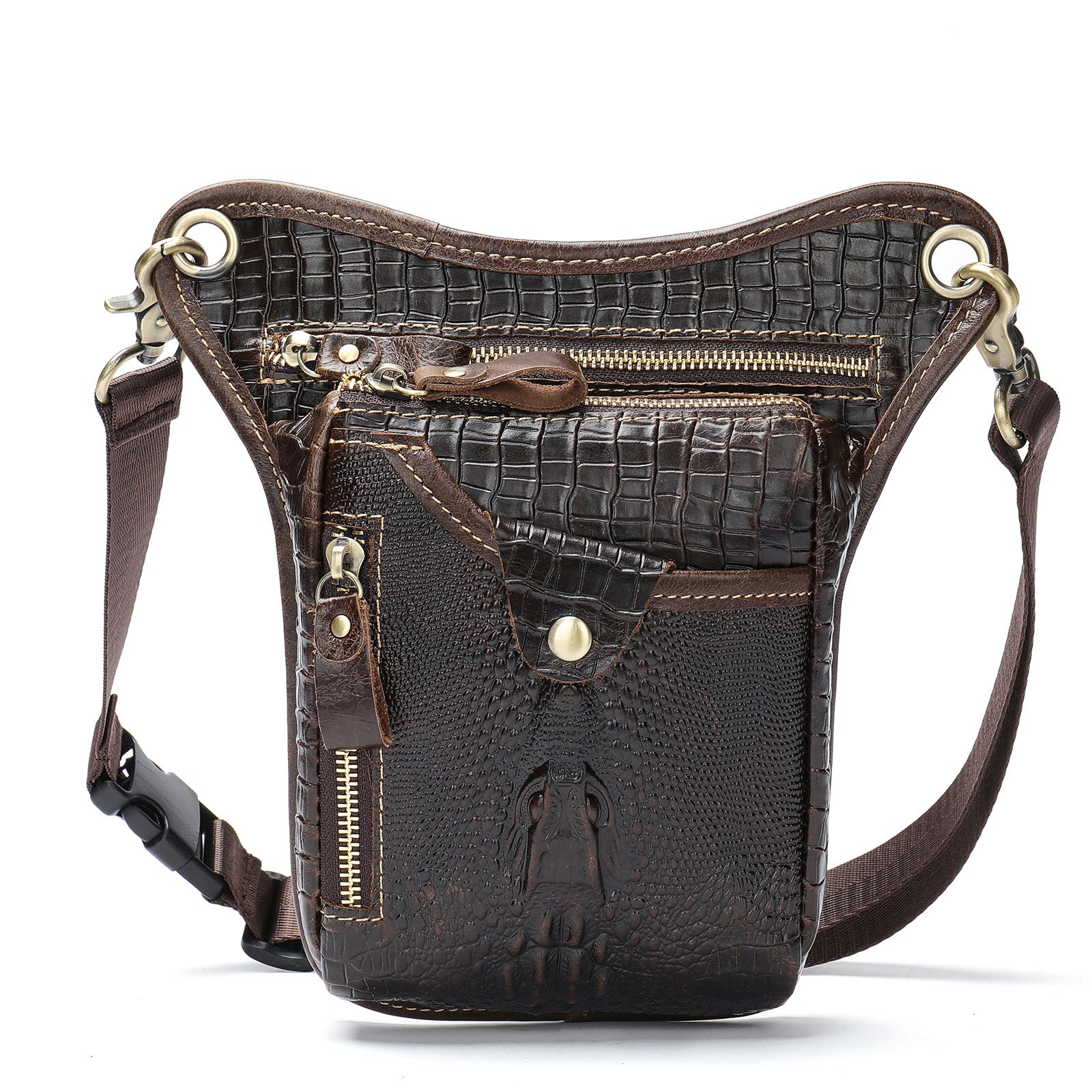 The new crazy horse leather satchel BAG BAG retro vintage leather leather purse bag man