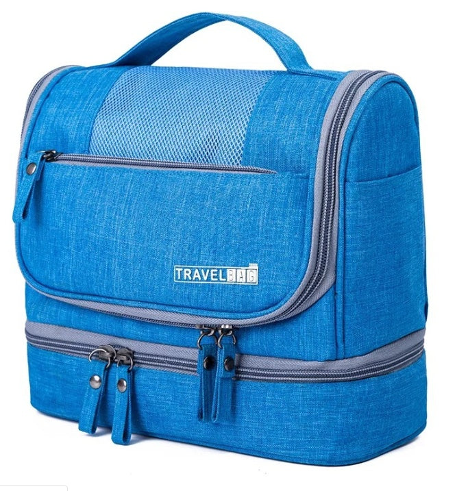 New cationic waterproof large capacity cosmetics dry and wet wash bag two-layer cosmetic bag Hanzuva