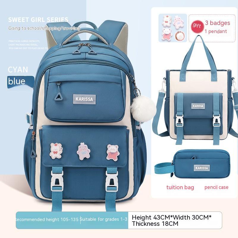 Girls' Waterproof Backpack Wear-resistant Large Capacity