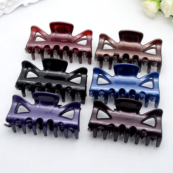 Vintage 7CM Wide Dark Plastic Hairpin Hanzuva