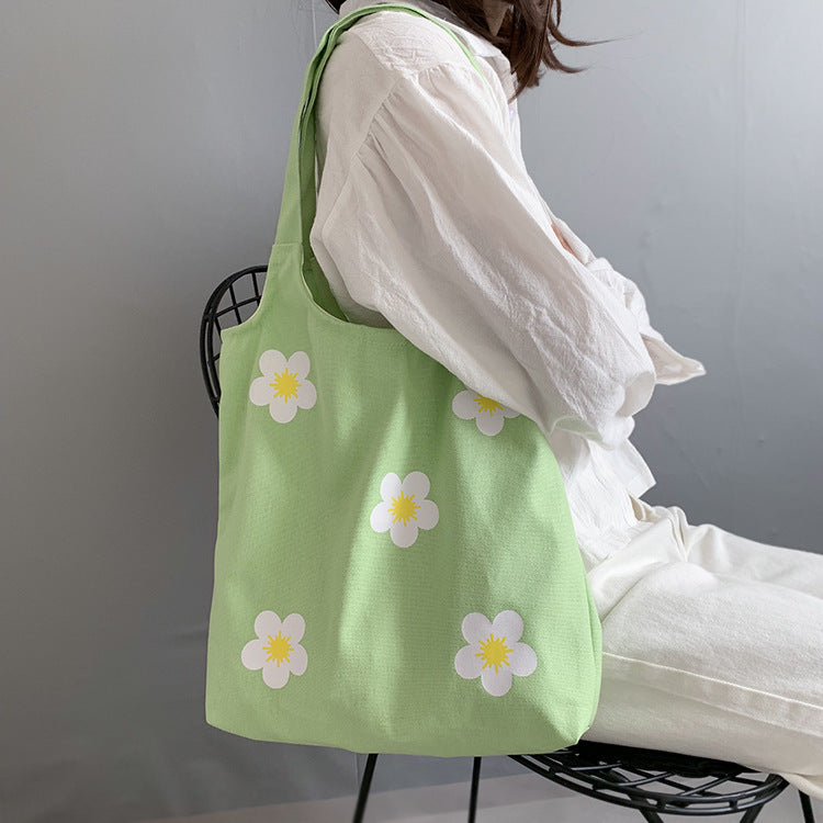 Hyuna Flower Canvas Bag with the Same Paragraph Hanzuva