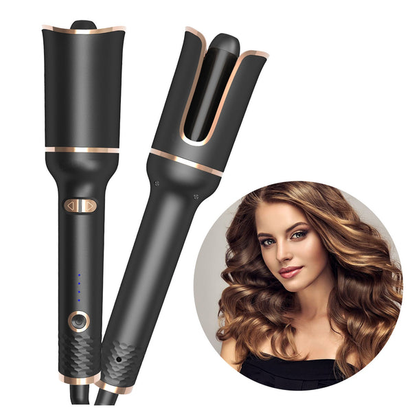 Black Automatic Spiral Electric Curling Iron Negative Ion Hanzuva