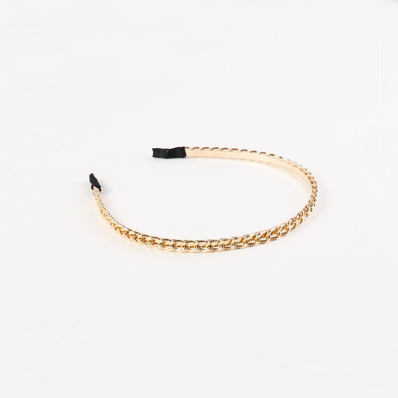 Big Chain Alloy Headband Simple Headband All-match