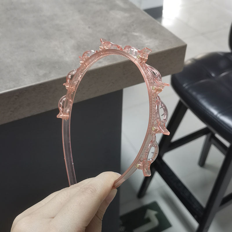 Hollow Solid Color Braided Hairpin Headband