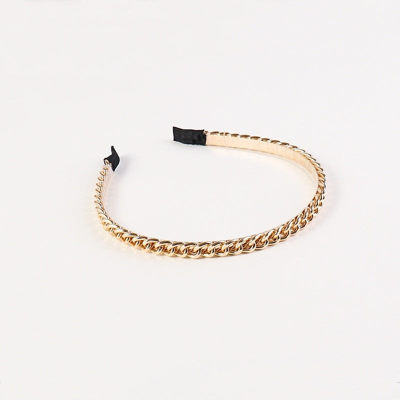 Big Chain Alloy Headband Simple Headband All-match
