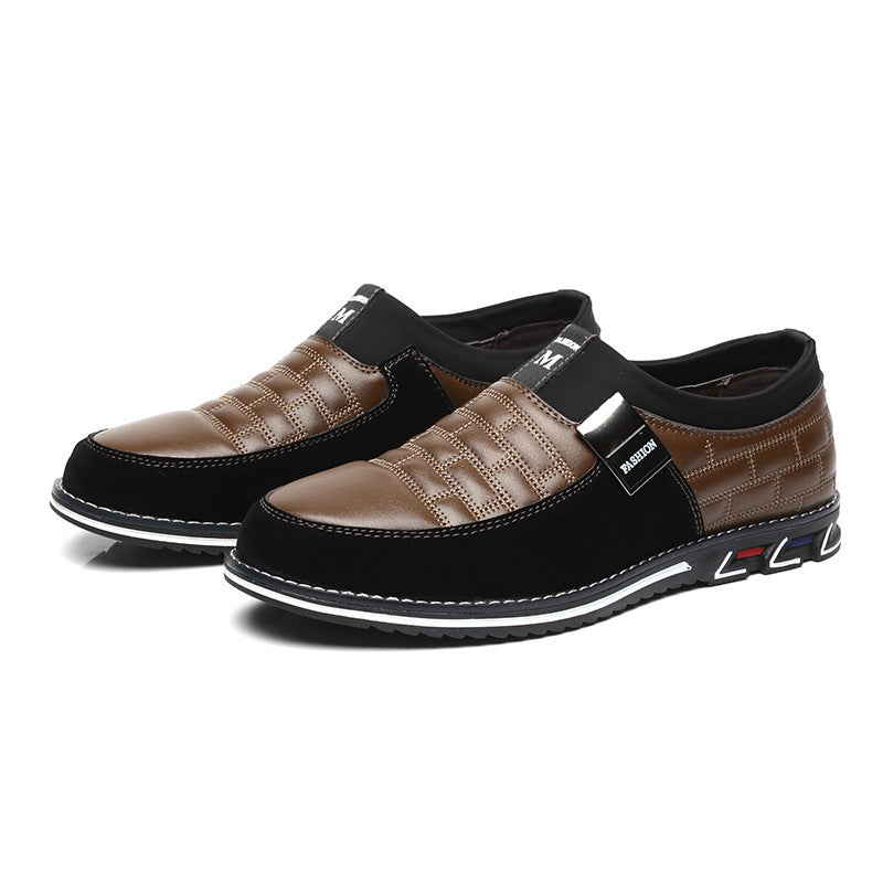 Sportswear casual lace up men's leather shoes