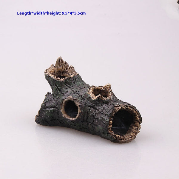 Fish Tank Landscape Submerged Wood Shrimp Pot Dried Wood Resin Crafts Decoration Ornaments Hanzuva