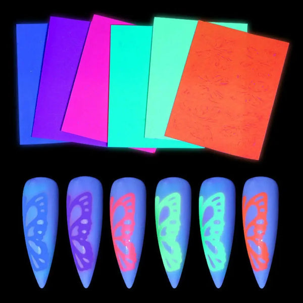 Laser Flame Nail Sticker Hanzuva