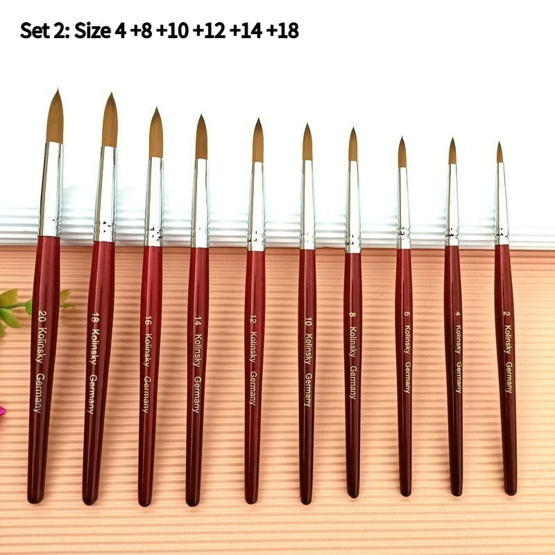 Nail Art Crystal Pen With A Round Tip Made Of Rosewood
