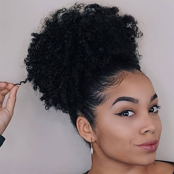 Kinkycurl Large Afro Fluffy Micro-curly Wig Hair Bag Hanzuva