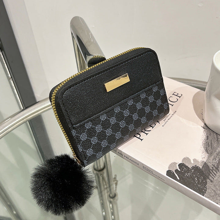 Women's Short Printing Color Contrast Korean Style Bag Wallet Hanzuva