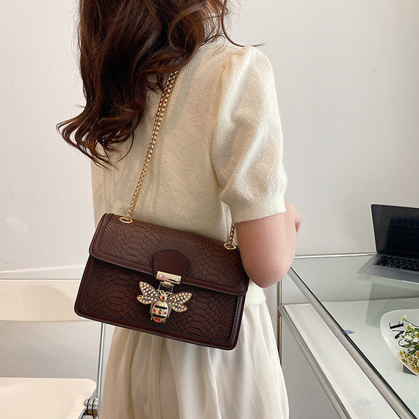 Fashionable Stylish Chain Shoulder Trendy Retro Messenger Bag Hanzuva