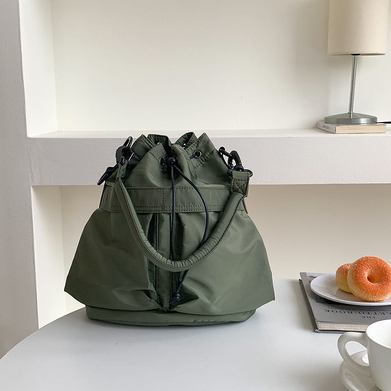 High-grade Portable Drawstring Shoulder Messenger Bag