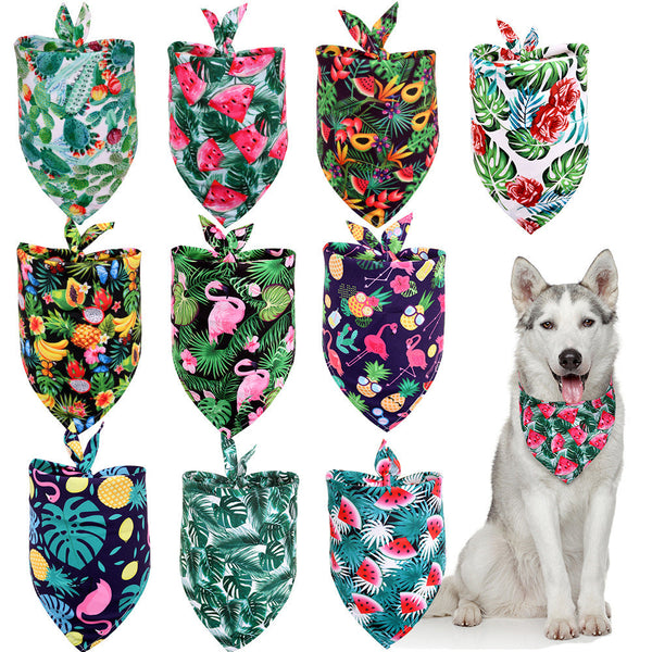 Tropical Wind Fruit Pet Drool Towel For Dogs Hanzuva