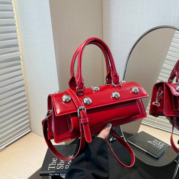 Fashion Rivet Handbag Women's Shoulder Messenger Tote Bag Hanzuva