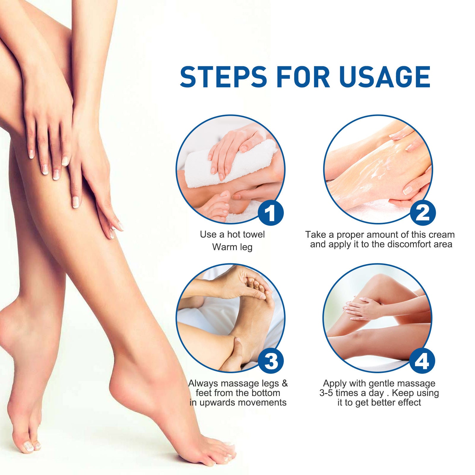 Intravenous Massage Cream Relieves Vascular Leg Massage Treatment