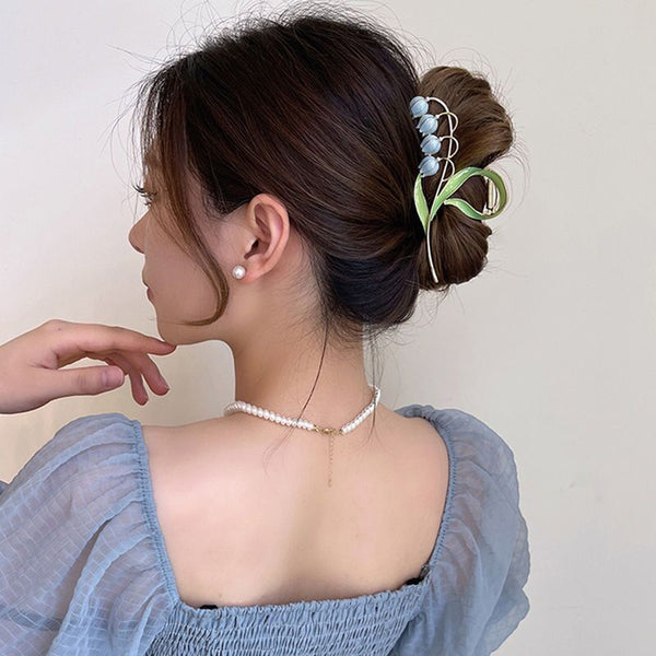 Lily Of The Orchid Simple Versatile Large Women's Zinc Alloy Hair Clip Hanzuva