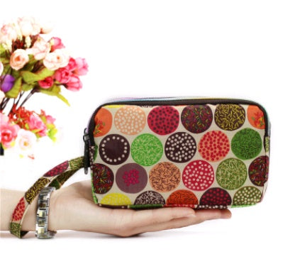New portable female hand grasping bag three-layer zipper bag autumn long large screen mobile phone key ladies coin purse Hanzuva