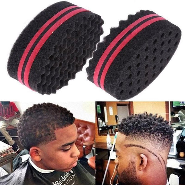 Wave-shaped Sponge Hair Twist Brush Double Sided Multi-holes Side Braid Hair Twist Curl Wave Styling Tools Braiders Hanzuva