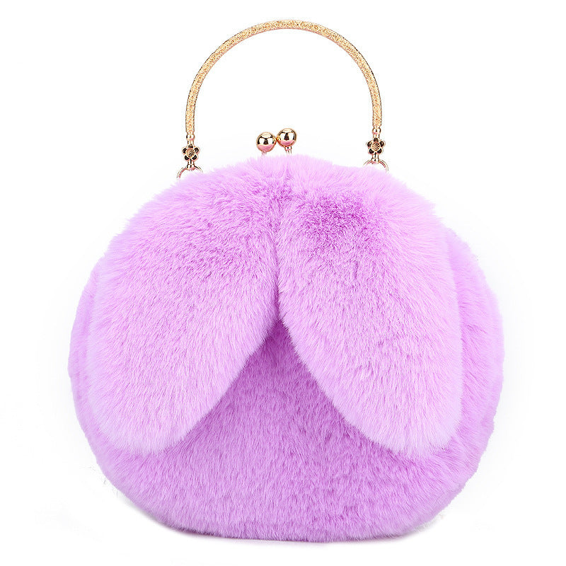 Fashion chain ear plush handbag Hanzuva