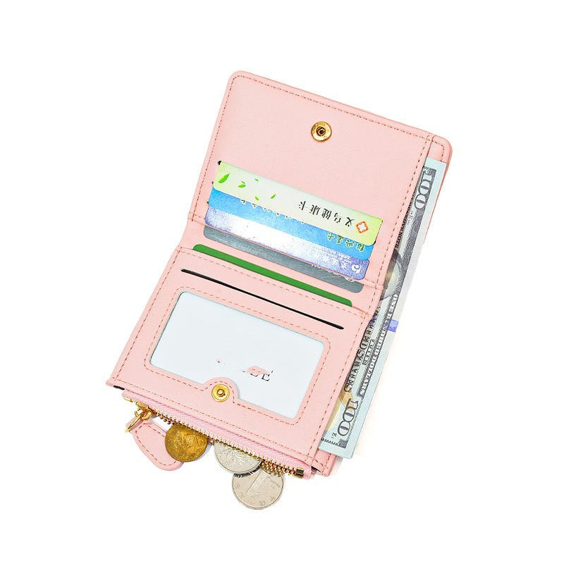 Cute Embroidered Women's Wallet Simple And Short Off