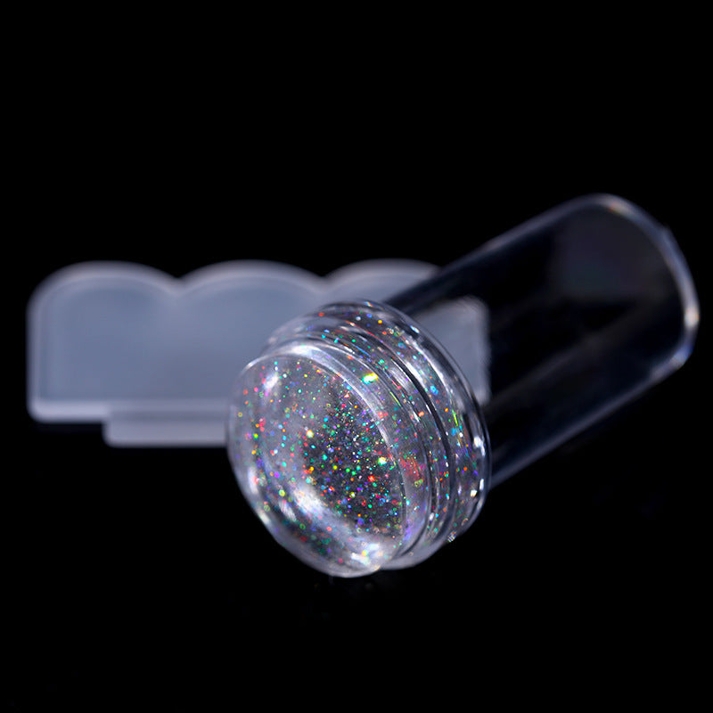Nail Stamp Printed Transparent Colorful Handle Seal Magic Color Laser