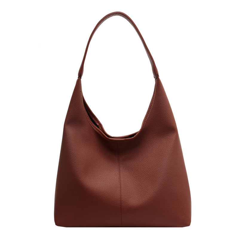 Women's Soft Leather Underarm Son Mother Shoulder Bag