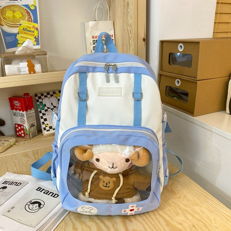Candy Color Contrast Color Capacity Student Schoolbag
