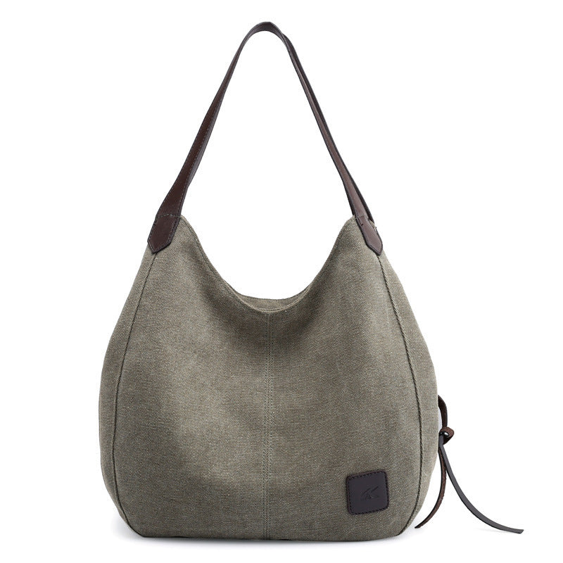 The Traveler Canvas Shoulder Tote Hanzuva