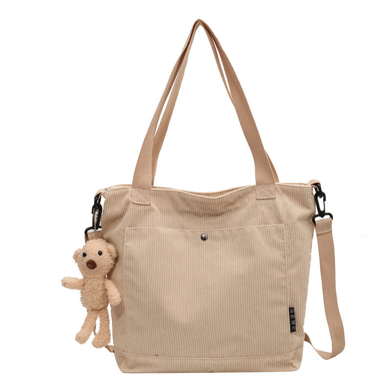 Corduroy Messenger Bag All-match Student Shoulder
