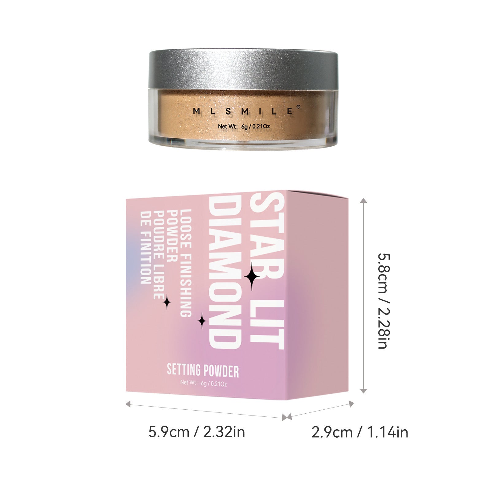 Pearlescent Face Powder Concealer Powder Waterproof Sweat-proof Oil Control